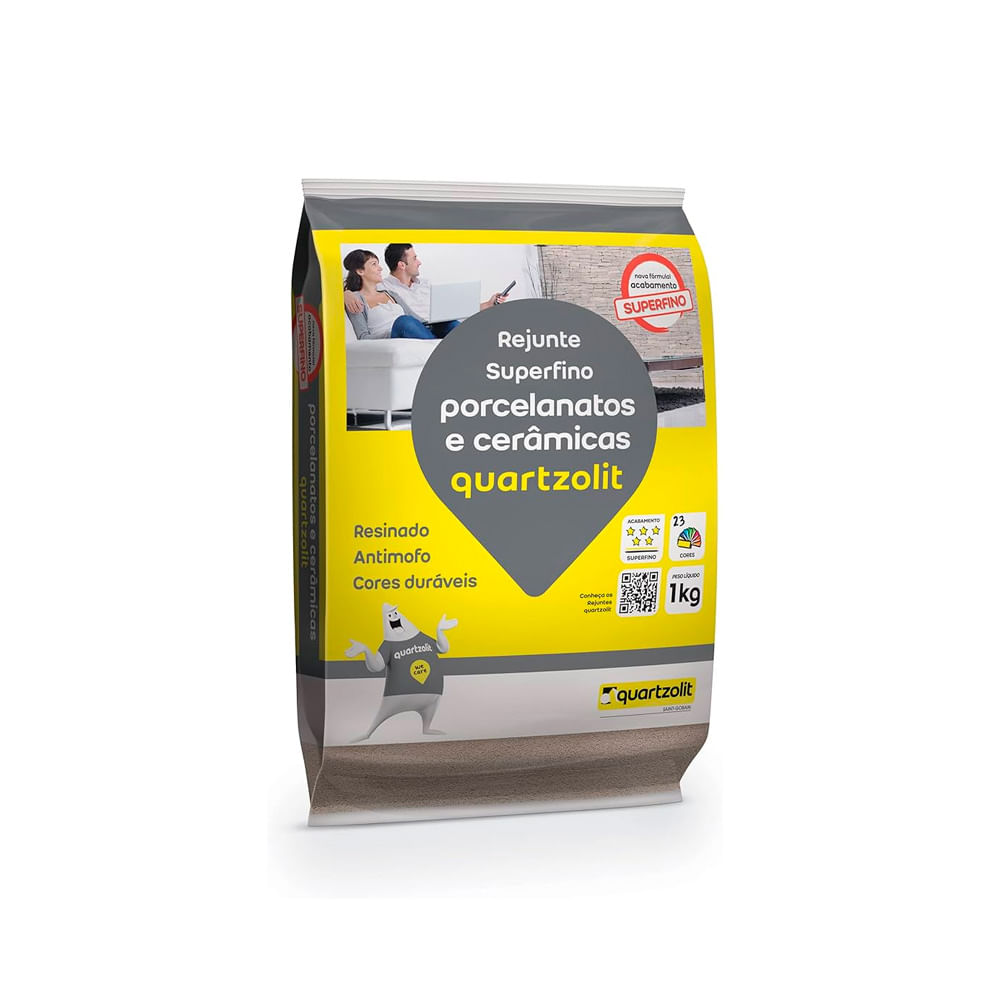 Encontraproduto.com.br - Rejunte Porcelanato 1KG Argila - QUARTZOLIT