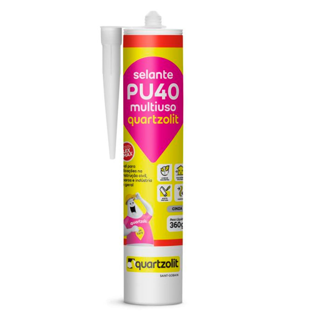 Selante Pu40 Bisnaga Cinza 360gr Quartzolit