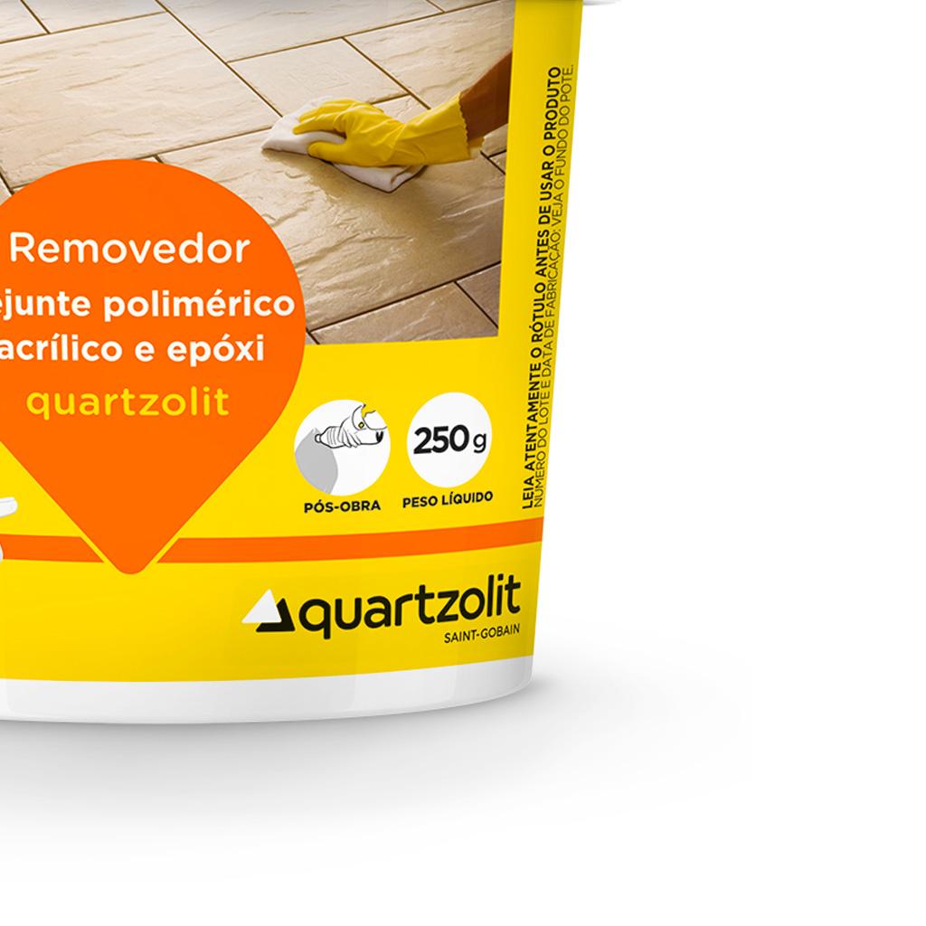 Encontraproduto.com.br - Limpa Rejunte 250g Acrílico e Epoxi Incolor Quartzolit