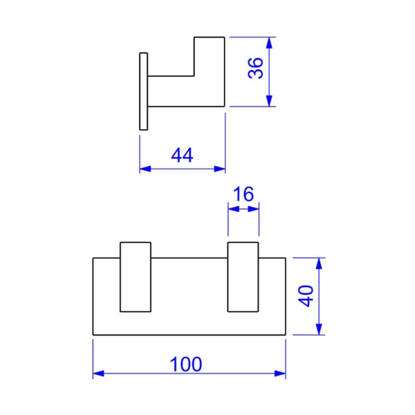 Encontraproduto.com.br - Cabide Deca Duplo | Quadratta