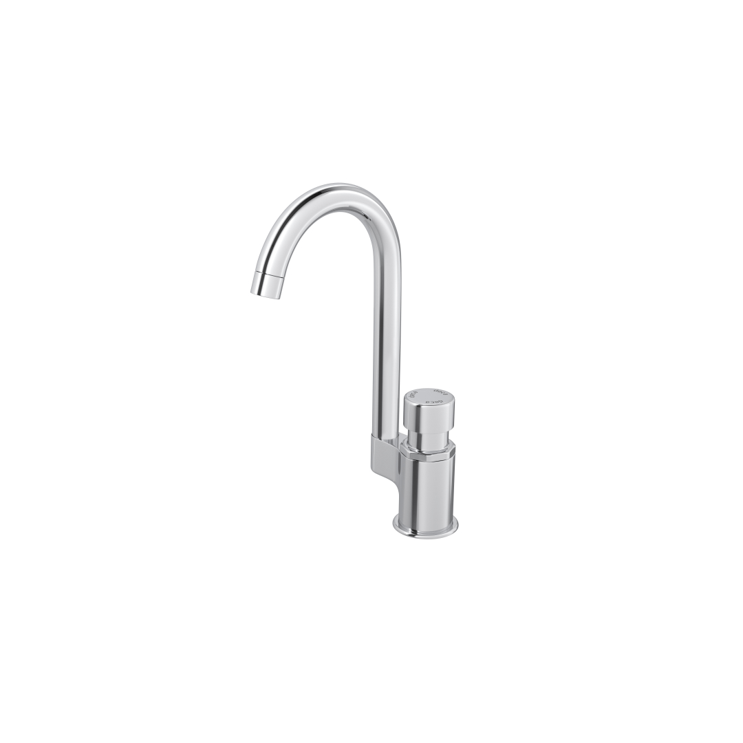 Encontraproduto.com.br - Torneira Deca de Mesa Bica Alta para Lavatório com Fechamento Automático | Decamatic Eco