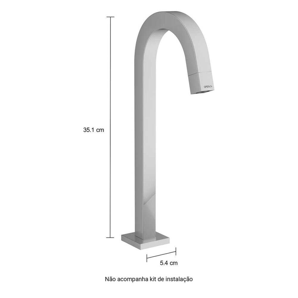 Torneira de Mesa Bica Alta para Lavatório Deca Tube