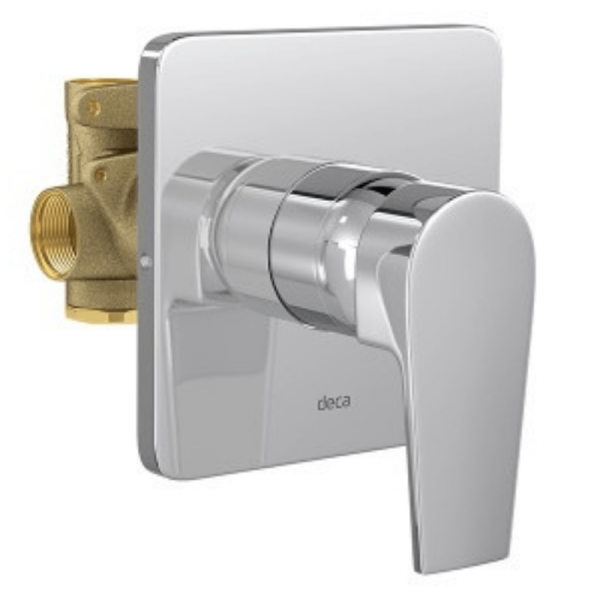 Encontraproduto.com.br - Acabamento Monocomando para Chuveiro Level Baixa e Alta Pressão Cromado Deca
