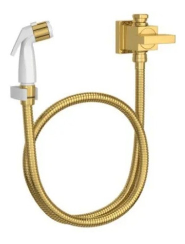 Ducha Higiênica com Registro e Derivação Gatilho Branco Dream Gold