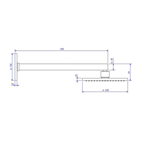 Encontraproduto.com.br - Chuveiro Deca de Parede com Tubo | Quadrado