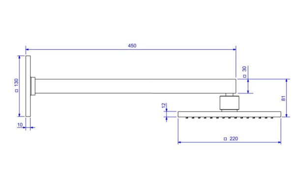 Encontraproduto.com.br - Chuveiro Deca de Parede com Tubo | Quadrado