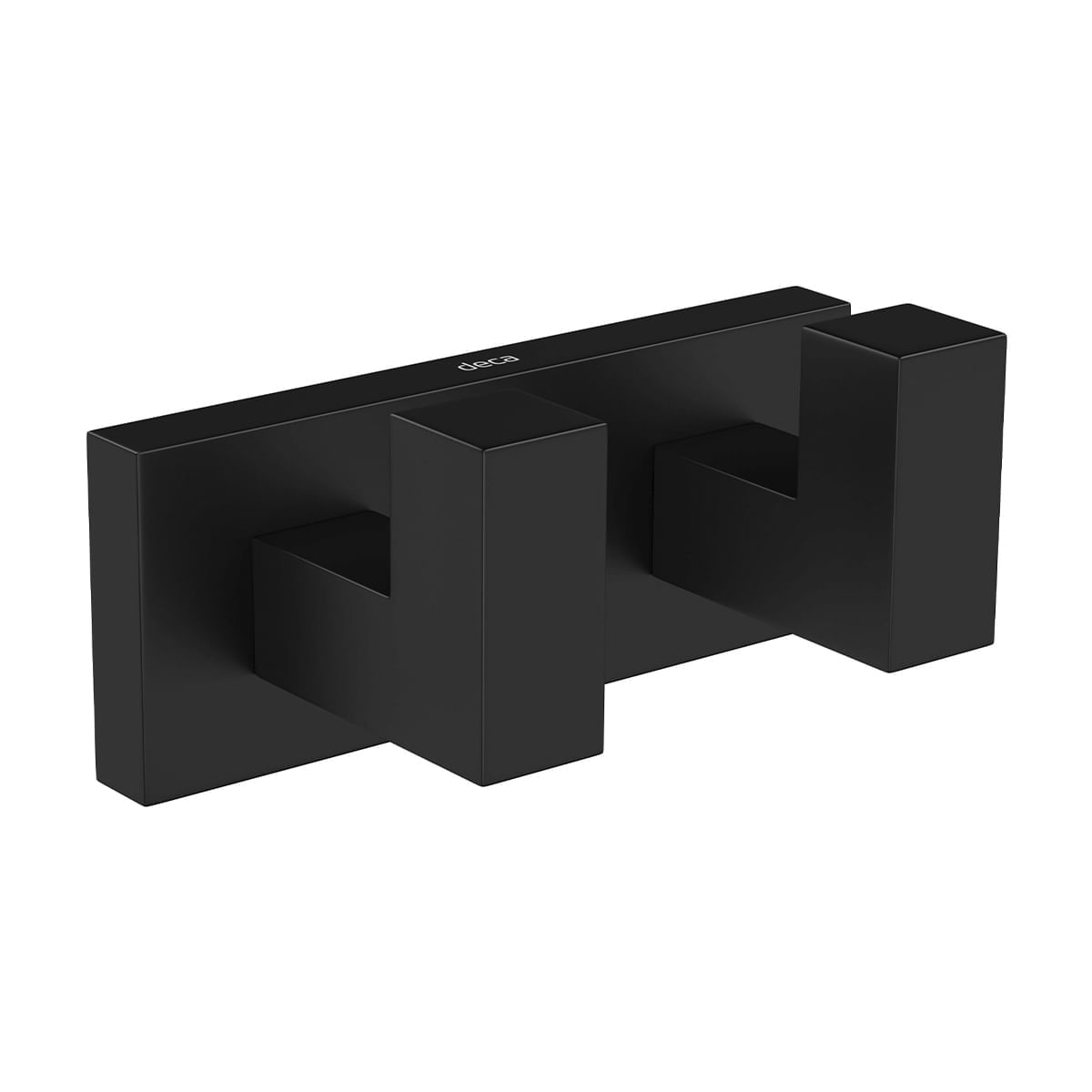 Encontraproduto.com.br - Cabide Duplo Quadratta Black Matte Deca