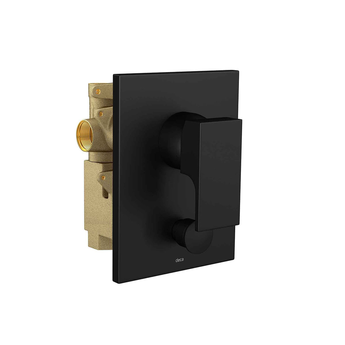 Encontraproduto.com.br - Misturador Monocomando de Chuveiro 4 Vias com Desvio Unic Black Matte Deca