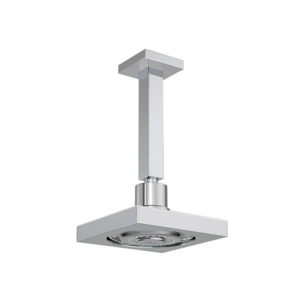 Encontraproduto.com.br - Chuveiro de Teto com Tubo Entrada de Ar Acqua Plus Quadratta Cromado