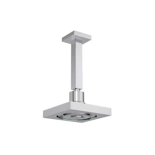 Encontraproduto.com.br - Chuveiro de Teto com Tubo Entrada de Ar Acqua Plus Quadratta Cromado