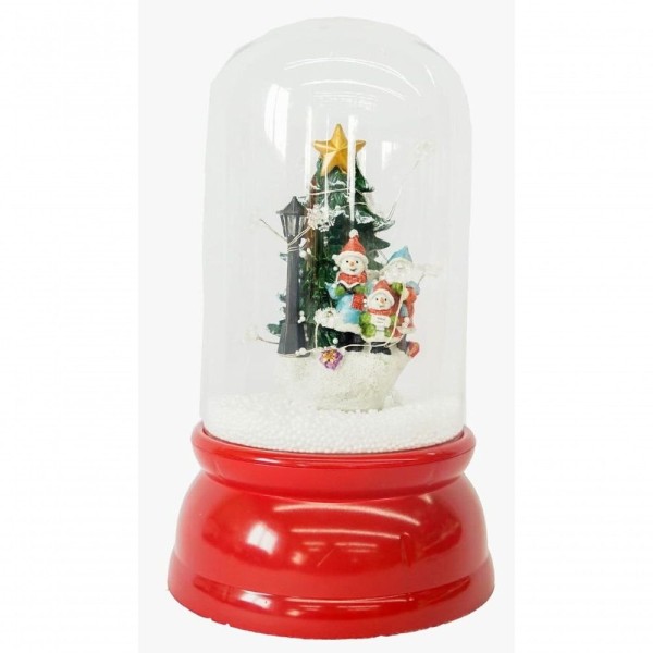 Encontraproduto.com.br - Decoração Enfeite Natal Cúpula Natalina 12 Leds árvore De Natal 29,5cm