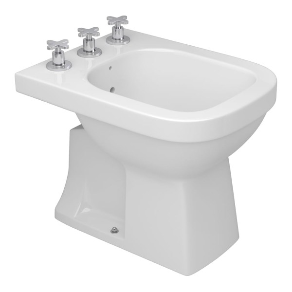 Bidê 3 Furos Quadratta Branco