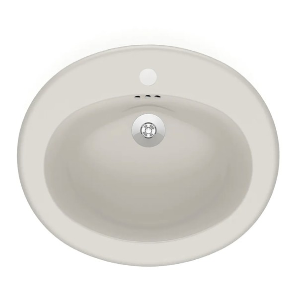 Encontraproduto.com.br - Cuba de Embutir Lavatório Oval 59X59cm Creme