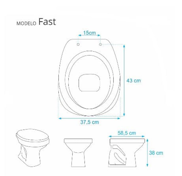 Encontraproduto.com.br - Assento Deca em Termofixo Slow Close e Easy Clean para Bacias | Aspen | Fast
