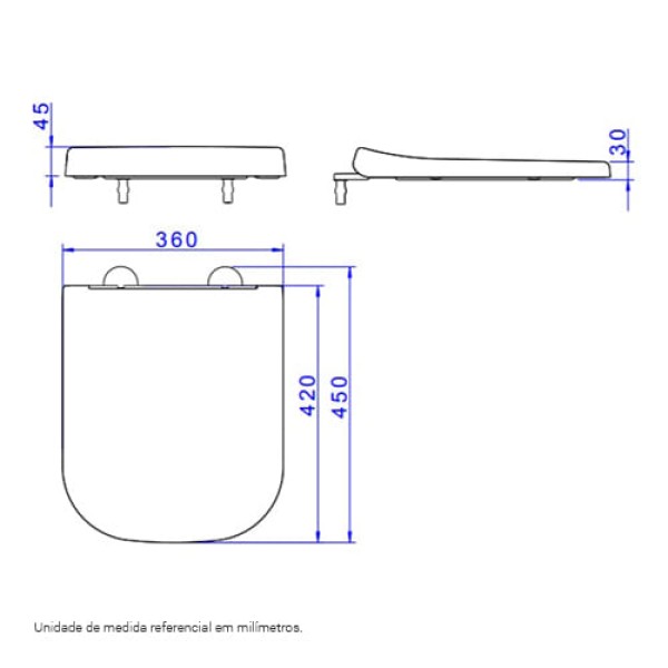 Encontraproduto.com.br - Assento Sanitário Deca Ap416 Polo Ge17 Gelo Termofixo Slow