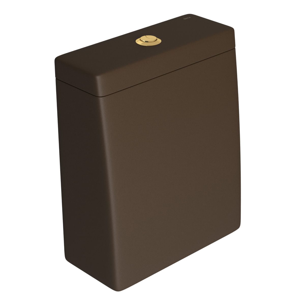 Encontraproduto.com.br - Caixa Acoplada com Acionamento Duo Lk Marrom Fosco Gold