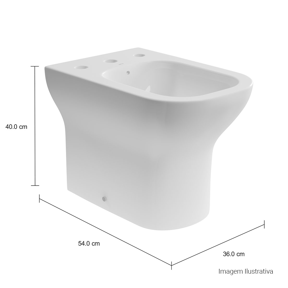 Encontraproduto.com.br - Bidê Deca 3 Furos | Axis