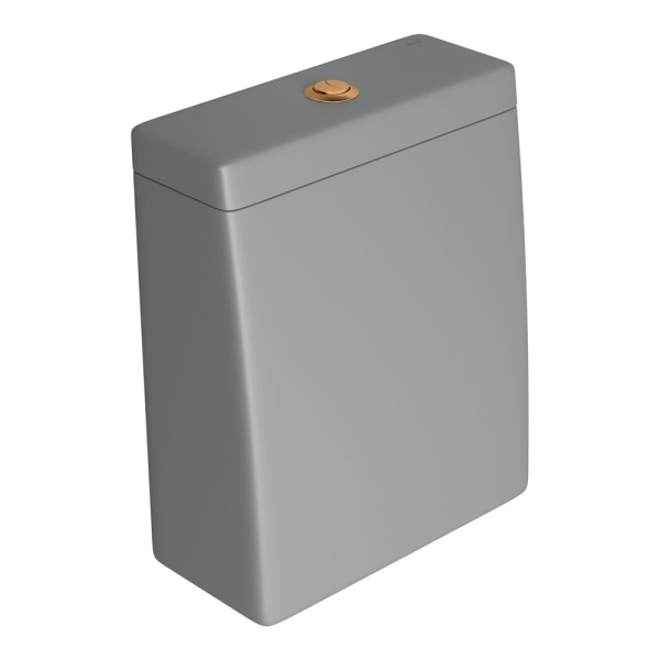 Encontraproduto.com.br - Caixa Acoplada com Acionamento Duo Lk Cinza Fosco Gold Matte