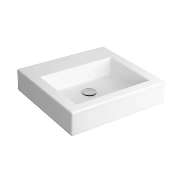 Encontraproduto.com.br - Cuba de Apoio Lavatório Quadrada 45X43cm Branco