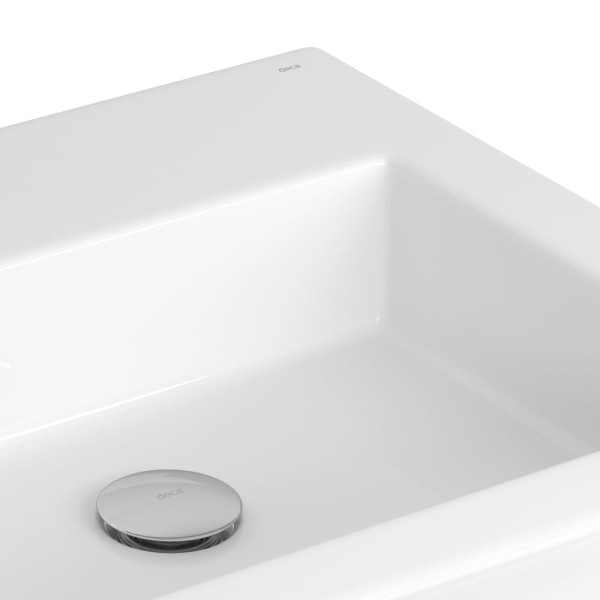 Encontraproduto.com.br - Cuba de Apoio Lavatório Quadrada 45X43cm Branco