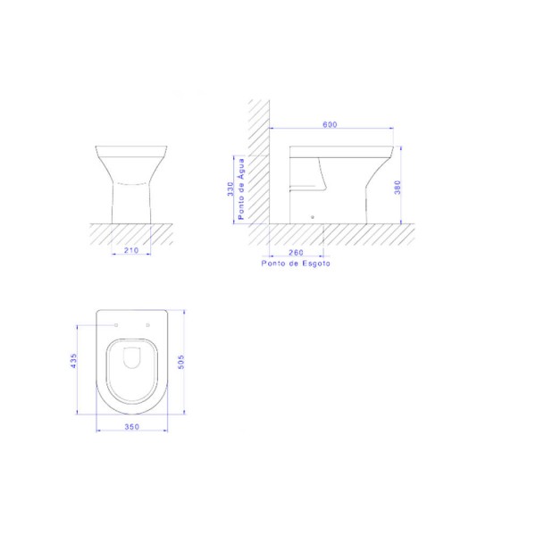 Encontraproduto.com.br - Bacia Convencional Level P.48.17 - Deca