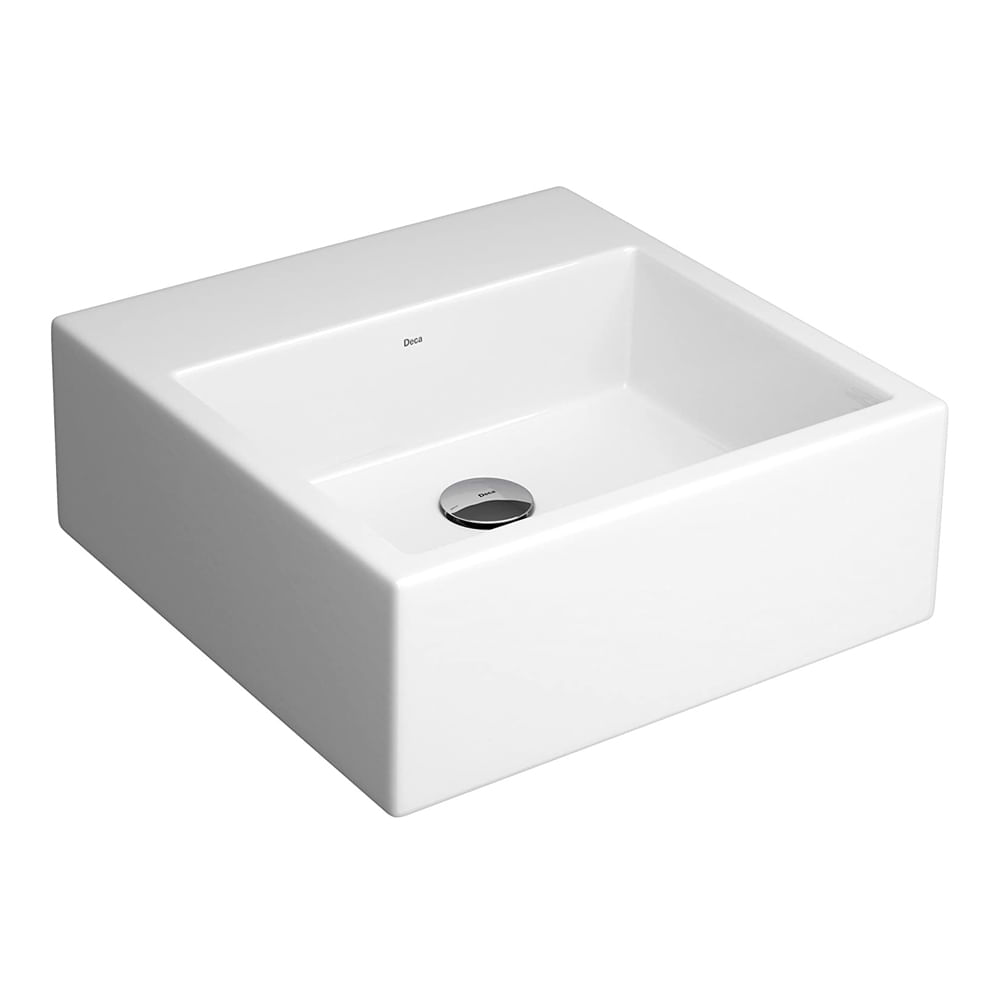 Encontraproduto.com.br - Cuba para Banheiro de Apoio Quadrada com Mesa 41x41 L.73.17 Deca