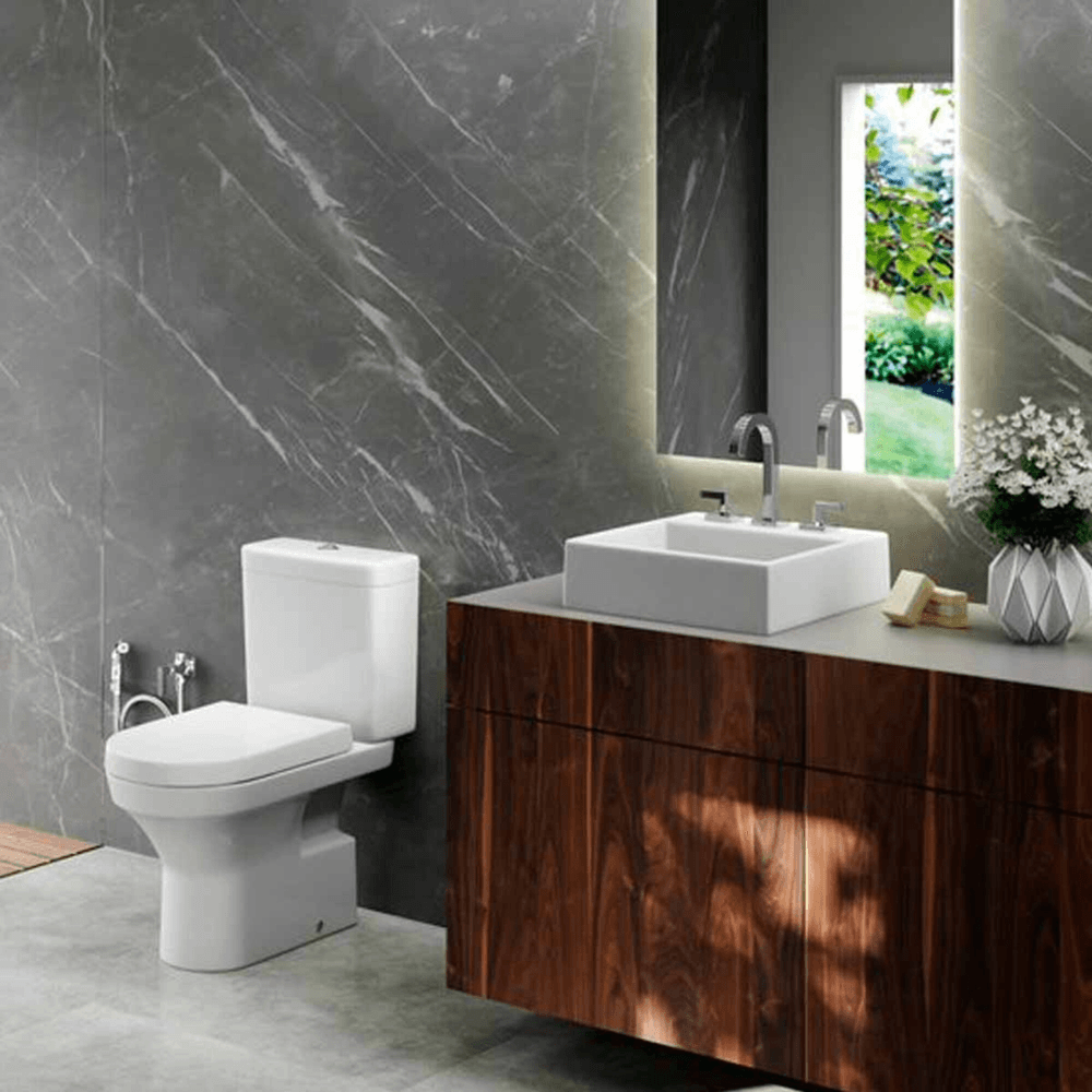 Encontraproduto.com.br - Cuba para Banheiro de Apoio Quadrada com Mesa 41x41 L.73.17 Deca
