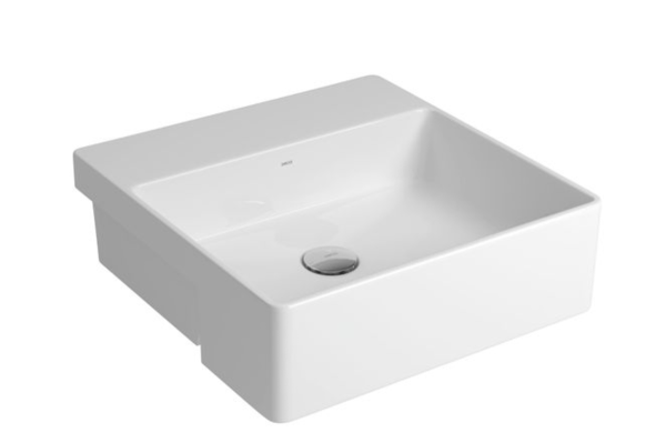 Encontraproduto.com.br - Cuba De Semiencaixe Quadrada Com Mesa 42CM Deca