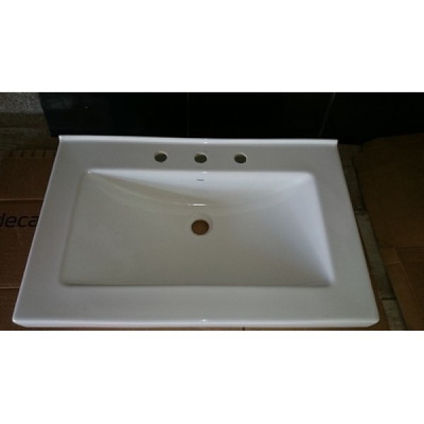 Encontraproduto.com.br - Cuba De Apoio/sobrepor Retangular Com Mesa Branco 700x450mm - Deca
