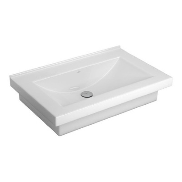 Encontraproduto.com.br - Cuba De Apoio/sobrepor Retangular Com Mesa Branco 700x450mm - Deca
