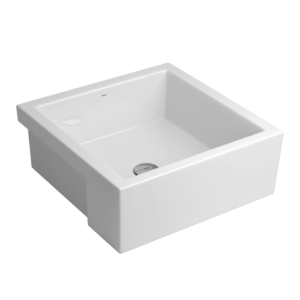 Encontraproduto.com.br - Cuba de Semiencaixe Lavatório Quadrada 42X42cm Branco