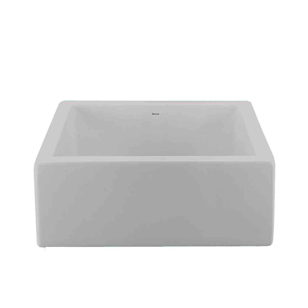 Encontraproduto.com.br - Cuba de Semiencaixe Lavatório Quadrada 42X42cm Branco