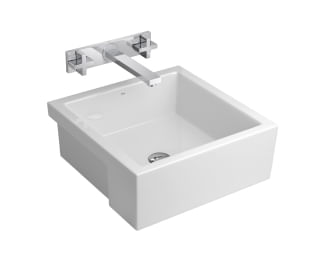 Encontraproduto.com.br - Cuba de Semiencaixe Lavatório Quadrada 42X42cm Branco