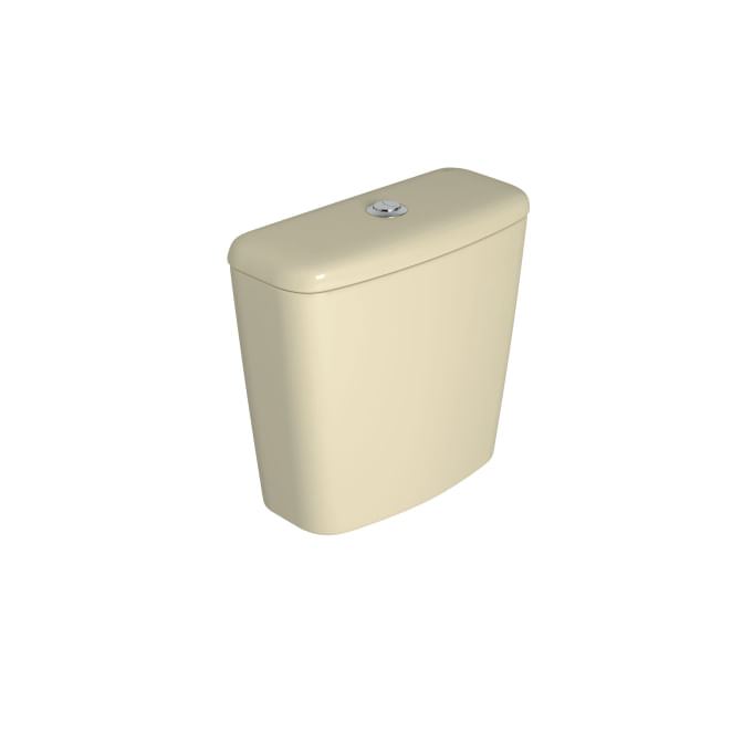 Encontraproduto.com.br - Caixa Acoplada com Acionamento Duo Aspen/Fast/Izy/Spot/Ravena Creme Cromado