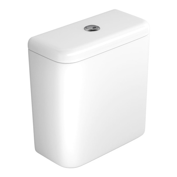 Caixa Acoplada com Acionamento Duo Carrara/Nuova Branco Cromado