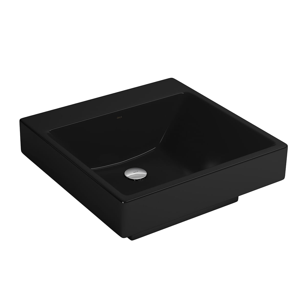 Encontraproduto.com.br - Lavatório Quadrado com Mesa 51X51cm Ébano