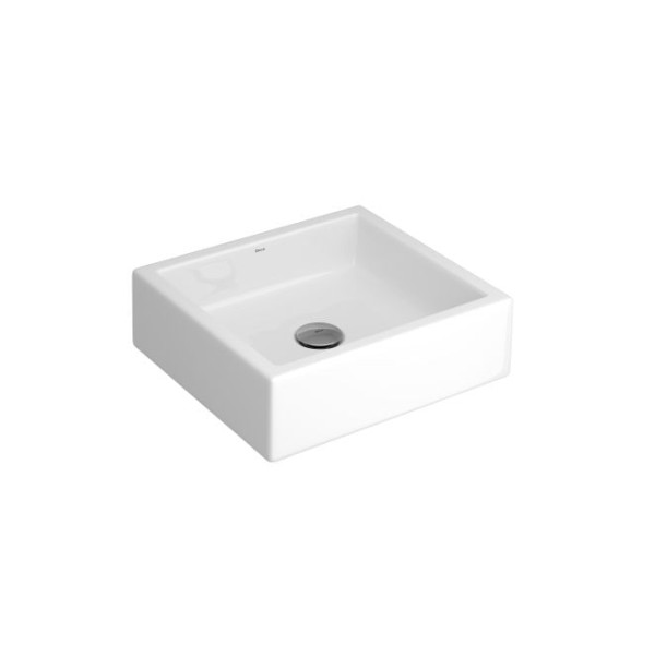 Encontraproduto.com.br - Cuba de Apoio Lavatório Retangular 36,5X32cm Branco