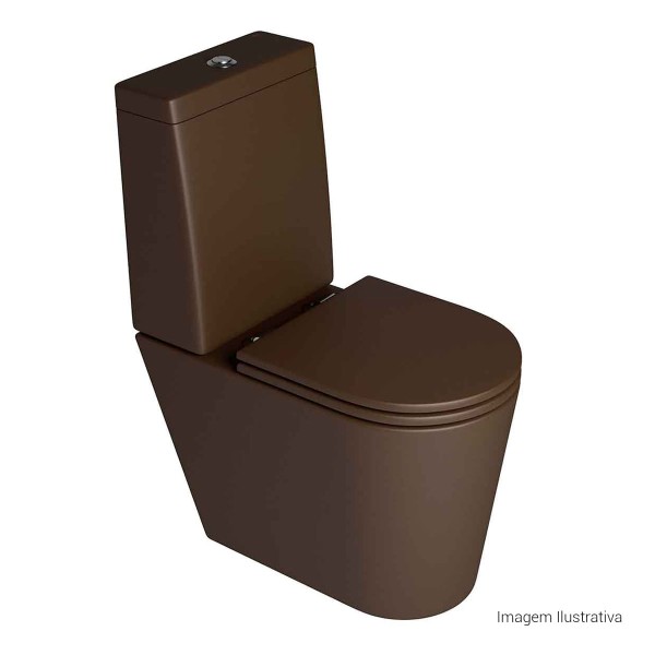 Encontraproduto.com.br - Vaso Sanitário para Caixa Acoplada Lk Marrom Fosco Deca