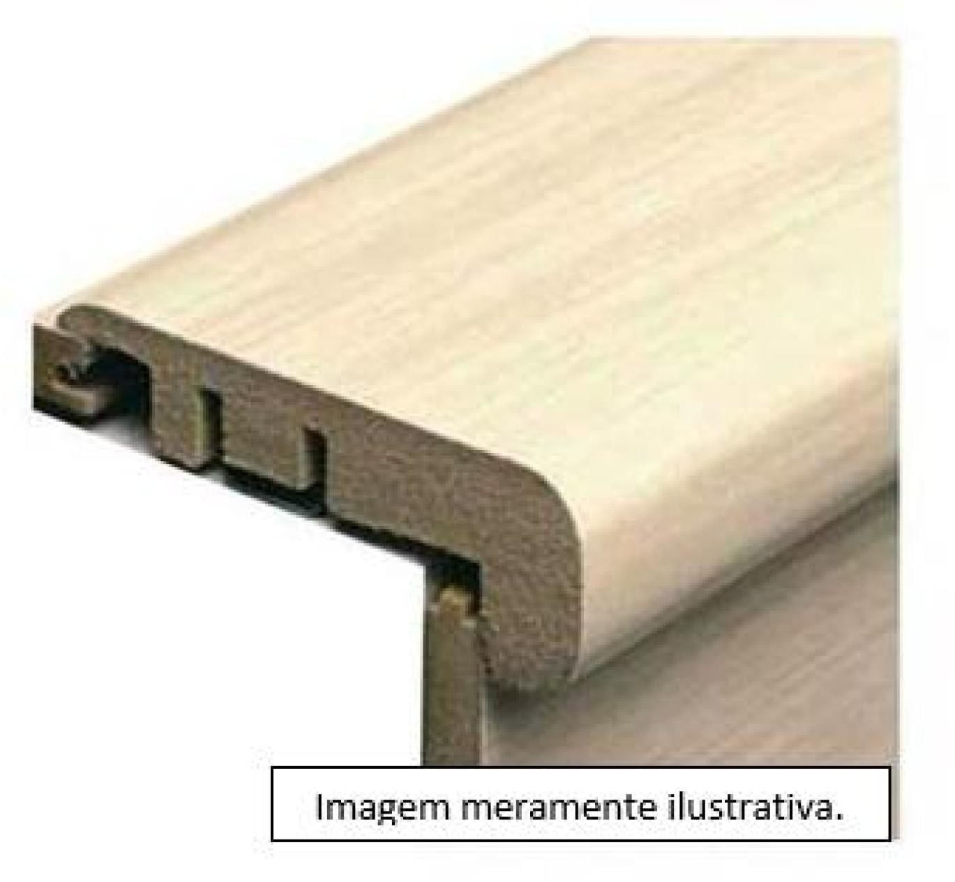 Perfil Frontal Escada Para Piso Laminado Durafloor Roma 210x6,5x1,8cm
