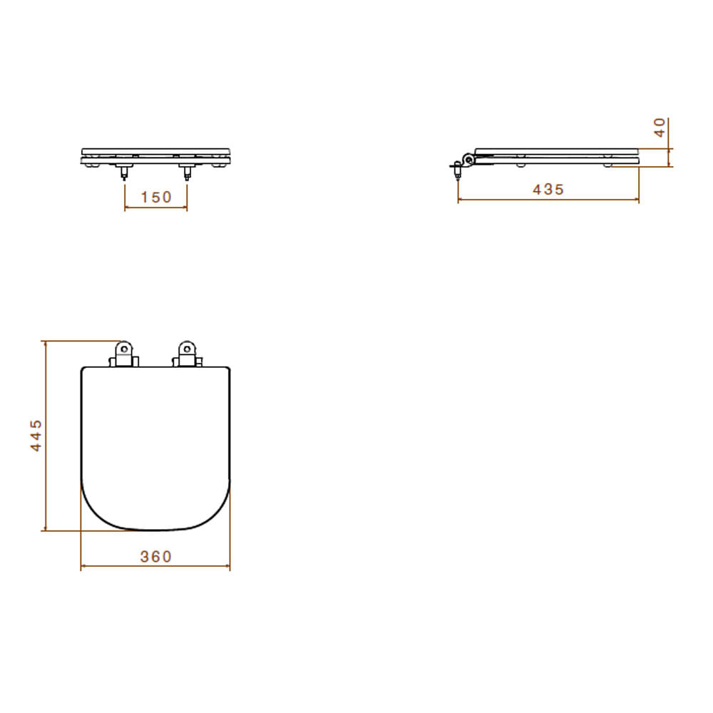 Encontraproduto.com.br - Assento Poliester Slow Close Axis/quadra Ebano Fosco - Deca