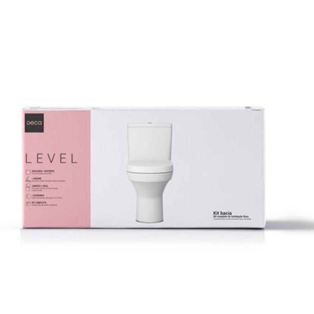 Encontraproduto.com.br - Vaso Sanitário com Caixa Acoplada Deca Level Acionamento Duplo Branco 3/6 Litros