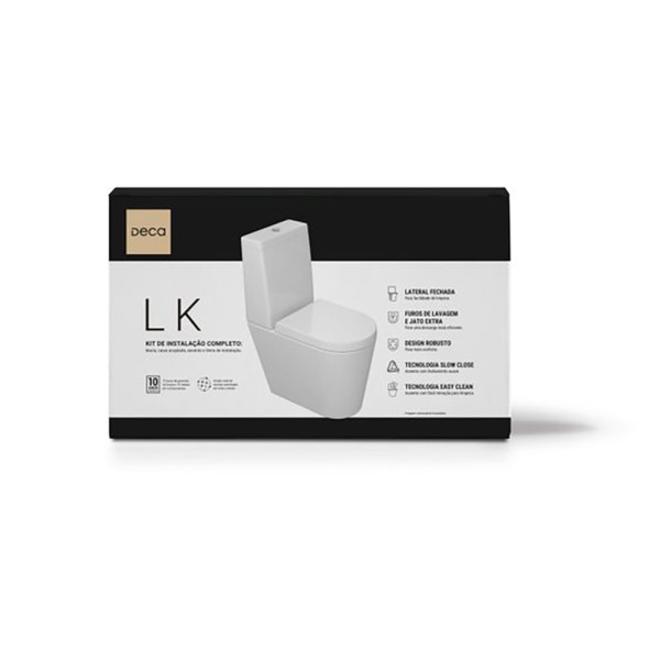 Encontraproduto.com.br - Kit Bacia Sanitária com Caixa Acoplada Lk Branco
