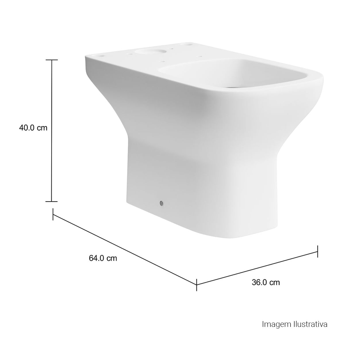 Encontraproduto.com.br - Bacia para Caixa Acoplada com Total Clean Axis Branco