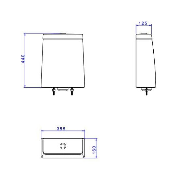 Encontraproduto.com.br - Caixa Acoplada com Acionamento Touchless Lk Marrom Fosco Cromado