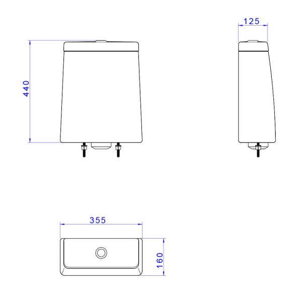 Encontraproduto.com.br - Caixa Acoplada com Acionamento Touchless Lk Marrom Fosco Cromado