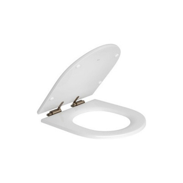 Encontraproduto.com.br - Assento de Poliéster Slow Close Carrara/Level/Lk/Nuova Branco Corten Matte