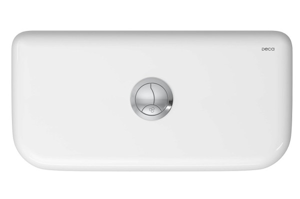 Encontraproduto.com.br - Caixa Acoplada com Desodorizador Dual Flux Carrara/Nuova Branco Cromado