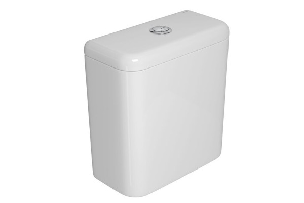 Encontraproduto.com.br - Caixa Acoplada com Desodorizador Dual Flux Carrara/Nuova Branco Cromado