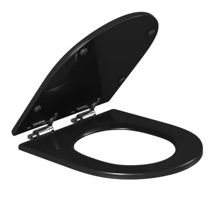 Encontraproduto.com.br - Assento Poliéster Slow Close Deca com Protekto Ébano Fosco