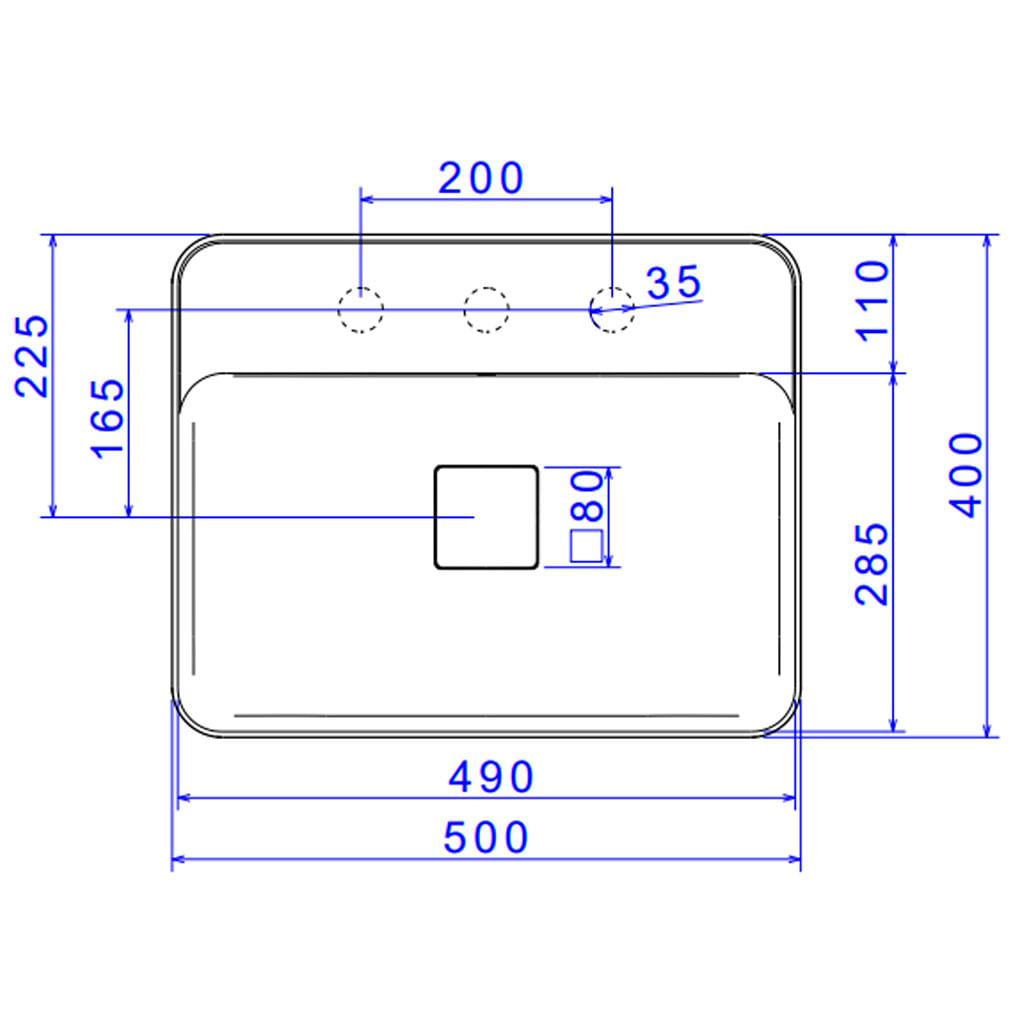 Encontraproduto.com.br - Cuba para Banheiro de Apoio Retangular com Mesa Slim 50cm Branco Gelo Deca